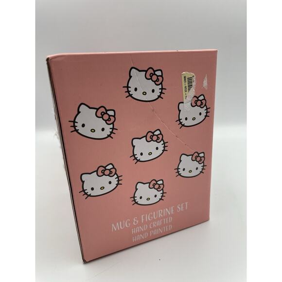 NEW Hello Kitty Telephone & Pink Bow Mug And Figurine Set 2024 Bluesky Clayworks - Picture 5 of 9